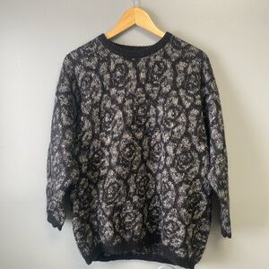 United Colors of Benetton Black/Gray Unisex Sweater